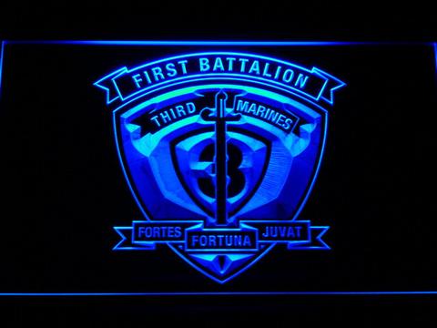 US Marine Corps 1st Battalion 3rd Marines LED Neon Sign